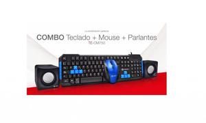 Combo Gaming Teros TECM750, Teclado Multimedia, Mouse,