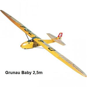 Grunau Baby, Planeador a escala, 2,5m, nuevo