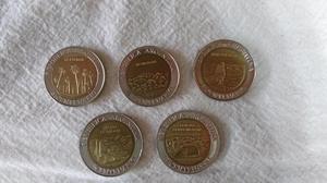 Set de 5 monedas colección Argentina