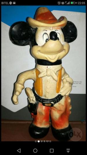 Muñeco de Jebe Mickey Mouse Antiguo
