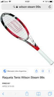 Vendo raqueta te tenis Wilson Stream 99S