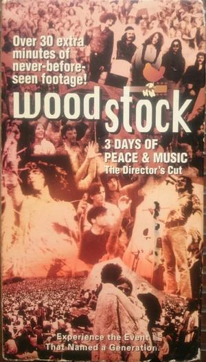 VHS Woodstock 3 Days Of Peace Music The Director's Cut