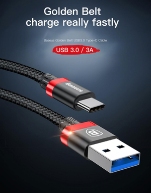 Cable Usb 3.0 Tipo C Con Carga Rápida 3a Samsung Huawei LG