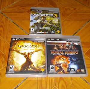 Juegos Ps3 Uncharted3 Mortal Kombat Gow