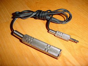 Cable blindado de plug microfono grande a plug micro chico