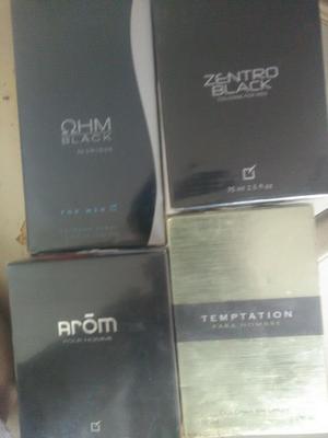 Zentro y Ohm black temptation y arom perfume unique