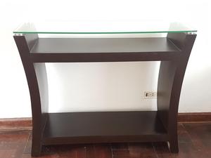 Ideal para Sala. Mueble de Madera Y Vidr