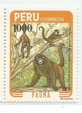 Estampilla de fauna del Peru
