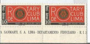 Estampilla del Perú del Rotary club