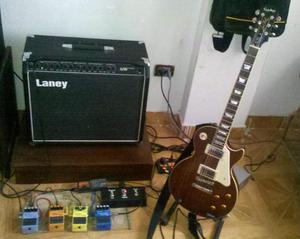 Guitarra Epiphone Les paul standard Amplificador Laney