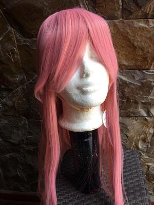 peluca rosada 80cm NUEVA