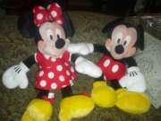 Pareja de peluches originales Mickey Minnie