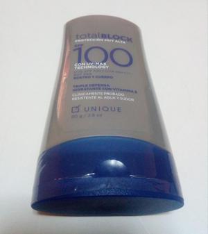 Bloqueador Solar TOTAL BLOCK UNIQUE SPF 100 Original