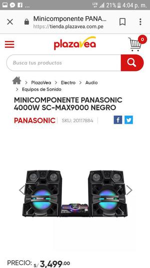 Minicomponente Panasonic Max  Exhibi