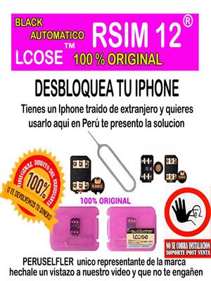 Rsim 12 iphone del extranjero DESBLOQUEO PERUSELFLER