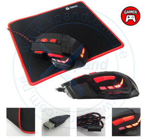Kit Gamer Teros GM906, Mouse optico MousePad de tela