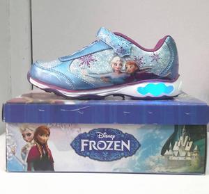 Zapatillas frozen USA originales con luces para niñas.
