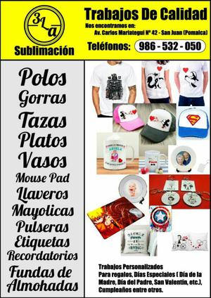 Polos Gorras Tazas Pad Mouse Etc