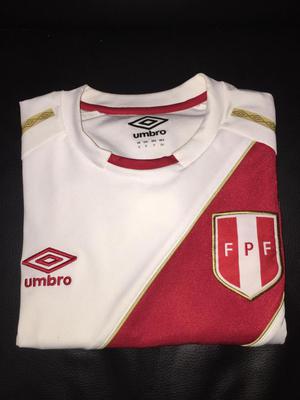 Camiseta Perú Original Small Blanca y Roja