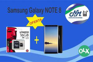 OFERTA Samsung Galaxy NOTE 8, 64GB, 4GBRAM, COLOR NEGRO Y