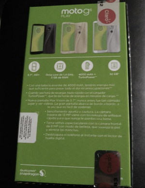 Vendo Celular Motorola G6 PLAY NUEVO