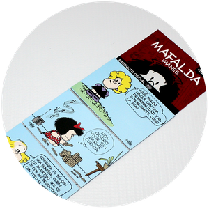 Mafalda. Imán x 3 celeste. Producto licenciado