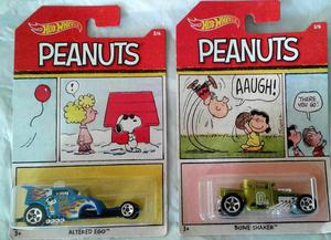 Snoopy y Charlie Brown autos Hotwheels