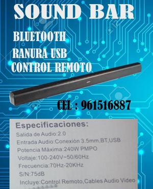 Barra de sonido 2.0 bluetooth USB NUEVAS