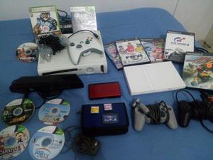 PS2 PLAYSTATION 2, XBOX 360, NINTENDO DS LITE, KINECT MAS