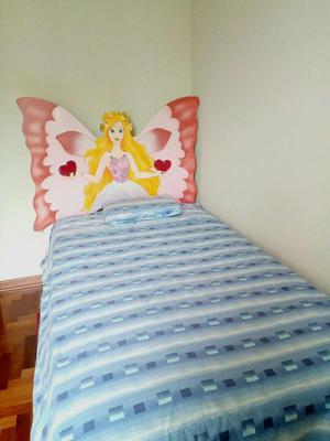 Vendo cama con cabecera modelo princesa perfecto estado