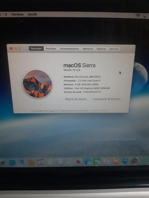 Macbook Pro Core I5 con 8gb Cambio X S8