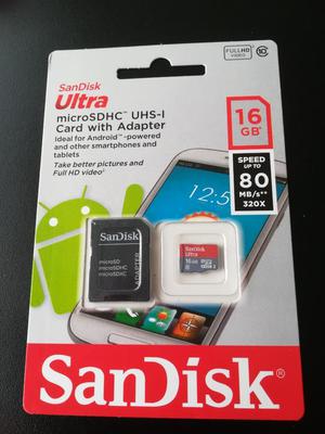 Memoria Micro SD 16GB SanDisk Clase 10