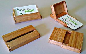 Tarjeteros de bambú