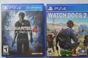 UNCHARTED 4 WATCH DOGS 2