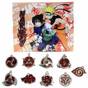 Naruto. 9 Piezas Colgante Collar Set AKATSUKI Mangekyo