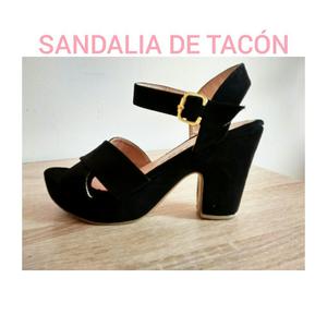 Sandalia de Tacon Negro