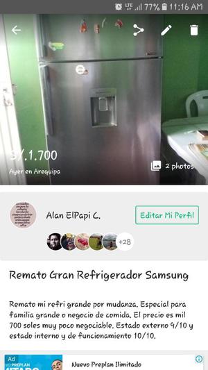 Remato Gran Refrigerador Samsung