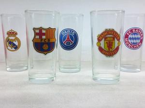 Set de 6 vasos personalizados de futbol