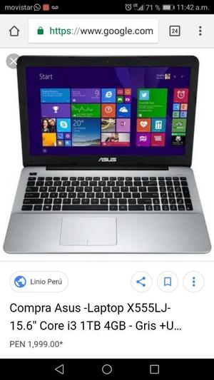 Laptop Nueva Asus 15.6'' Corei 3