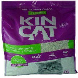 Arena Para Gatos 100 Ecologica Kin Cat 5 y 10 kg