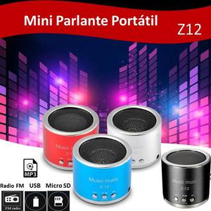 Mini Parlante Portatil Z12 Radio Fm, Usb, Microsd, Aux 3.5mm