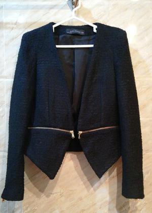 Blazer Mujer Zara Talla S Negro