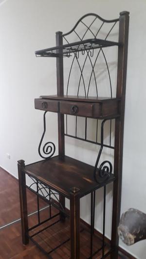 Mueble de Sala Pino Chileno Vintage