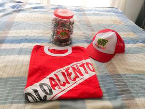 Pack Dulces Globopop 60 Chupetines + Polo + Gorra 50 Soles