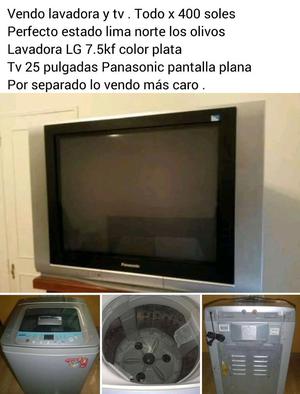 Vendo Tv Panasonic Y Lavadora Lg 400