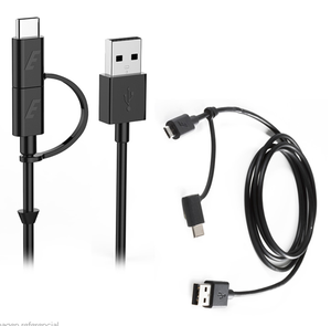 Cable 2 en 1 Energizer HighTech, USB a USB Tipo C /