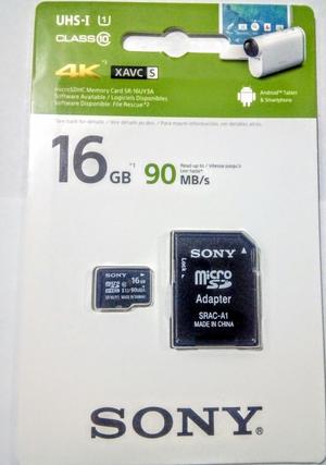 MICRO SD 16GB SONY CLASE 10