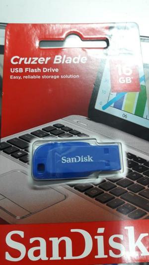 NUEVO USB SANDISK 16 Gb / USB FLASH DRIVE / 9.5 DE 10