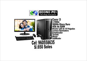 VENDO PC Core i3 de 3.10Ghz 4Gb RAM 500Gb DiscoDuro