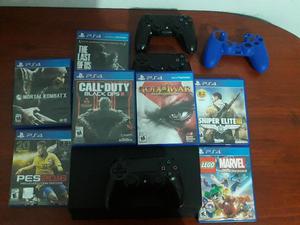 Ps4 con 7 Juegos 3 Mandos,un Protector
